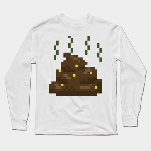 Corny poop pixel Long Sleeve T-Shirt by ManicWax